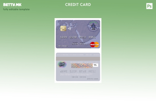 Модерен стил Шаблон за мастер картички на Банката Судан Ел Нилеин